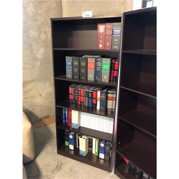 DARK WOOD 72"H BOOK CASE