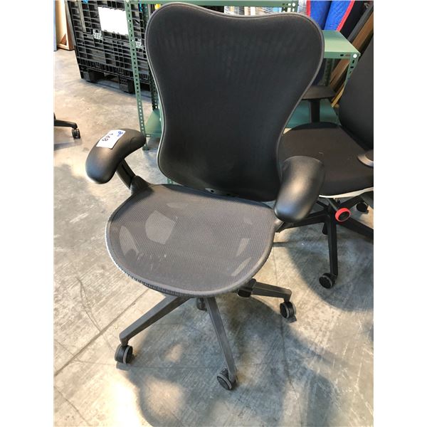 HERMAN MILLER MIRRA GRAPHITE TASK CHAIR WITH BROKEN BASE