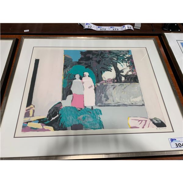 *L* FRAMED ARTWORK BY G.GODARD 41"L X 33.5"H