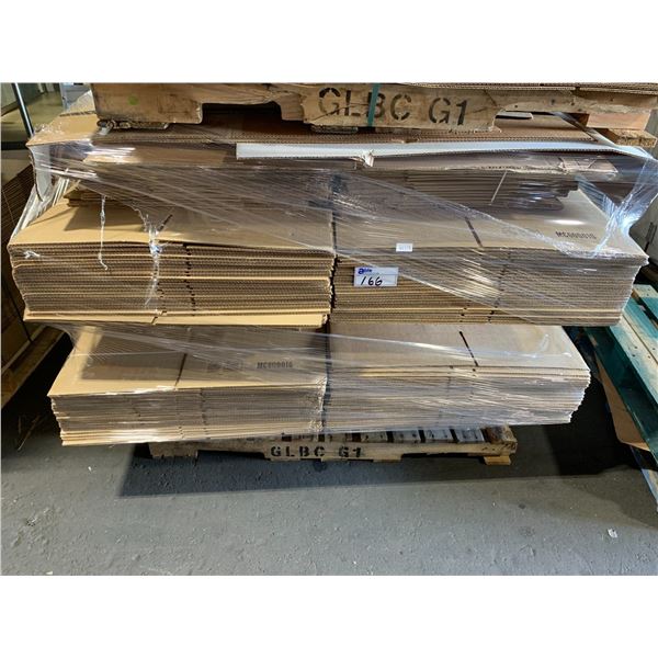 *L* PALLET OF ASSORTED CARDBOARD PACKING BOXES ( L: 15 1/2 X W: 12 3/4 X H: 10 1/2 )