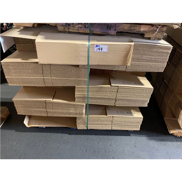 *L* PALLET OF ASSORTED CARDBOARD PACKING BOXES ( L: 15 1/2 X W: 12 3/4 X H: 10 1/2 )