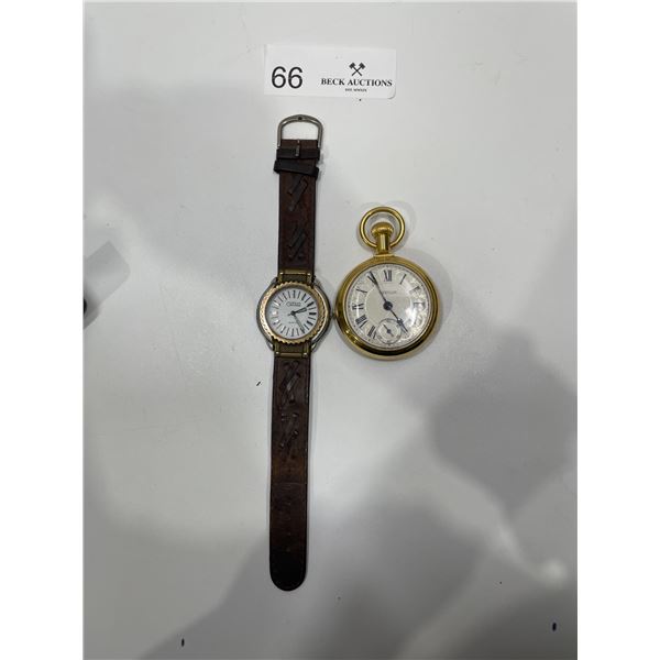 Set Of Unisex Watch And Pocket Watch