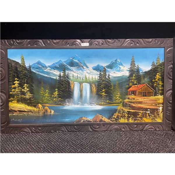 Beautiful Framed Oil Painting On Fabric