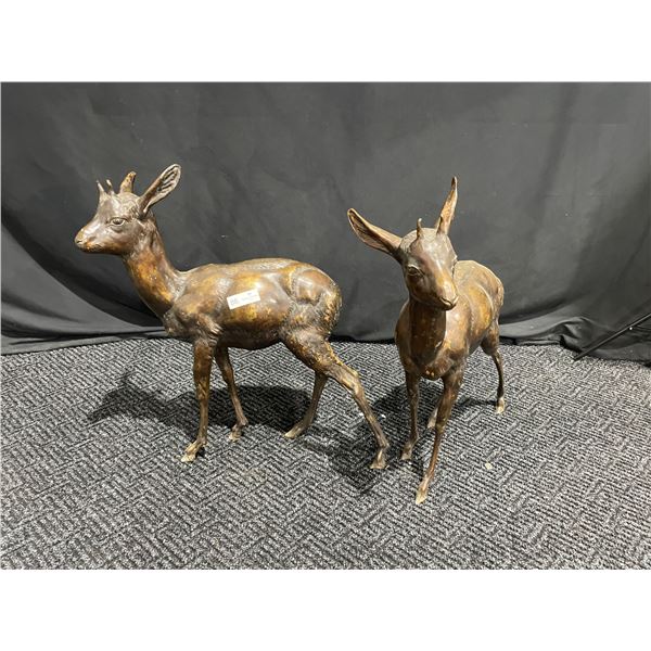 Set Of Metal Deer Statues