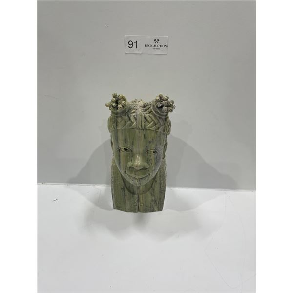 Zulu Princess Hand Carved Butter Jade Statue By Brian Gwins Chuicumbimke