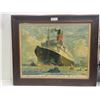 Image 1 : Framed Print Of Cunard Line