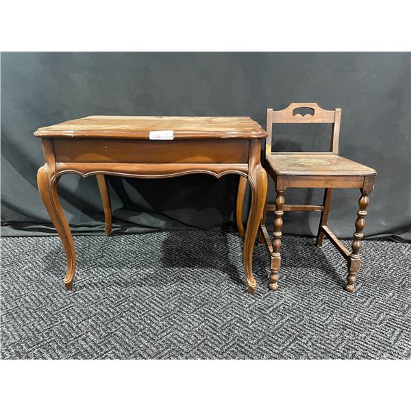 Beautiful Wooden Desk and Chair