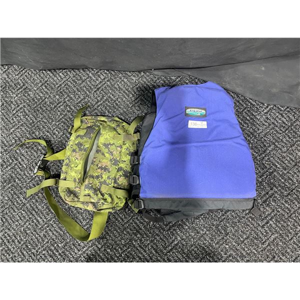 Kokalat Life Vest And Camo Bag