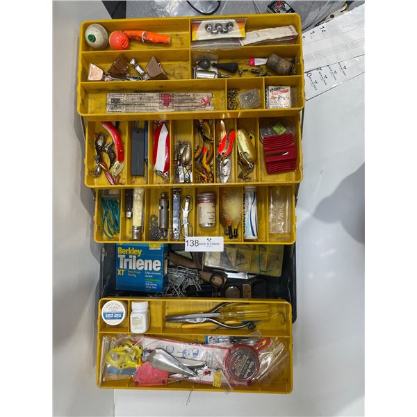 Layered Fishing Supplies Box And Contents