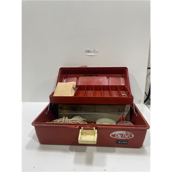 Layered Fishing Supplies Box And Contents