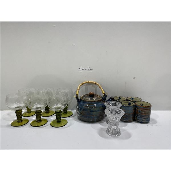 Tea Set And Wine Glass Set