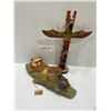 Image 1 : Hand-painted Statue And Indigenous Totem