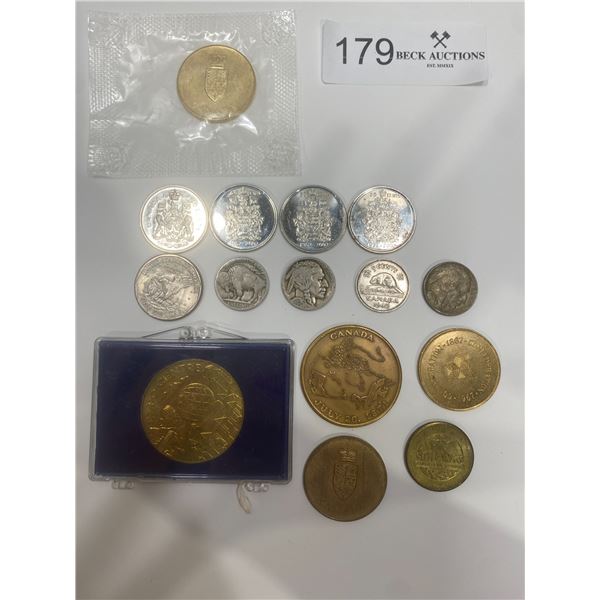 Assorted Vintage Coins & Tokens