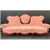Image 1 : Velvet Texture Pink Loveseat