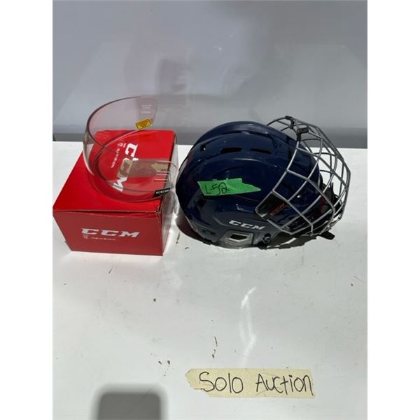 CCM hockey helmet with cage & visor size large