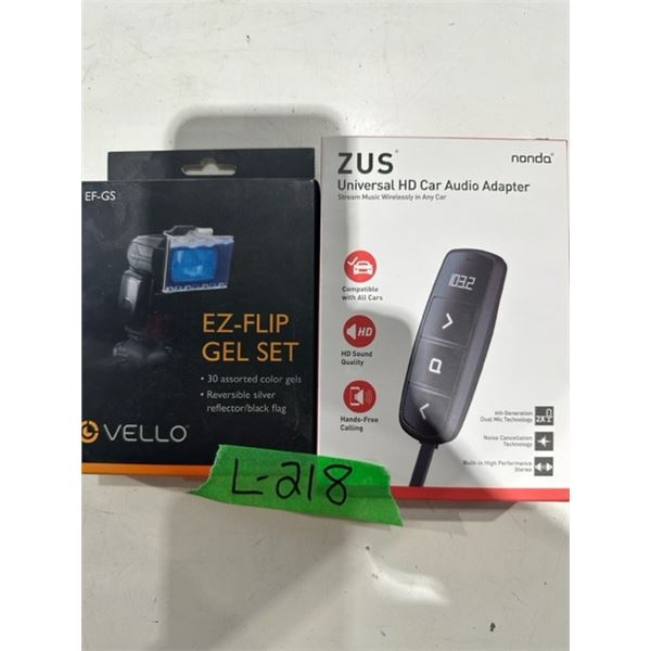 Vello easyflip gel set & Zus universal HD car audio adapter