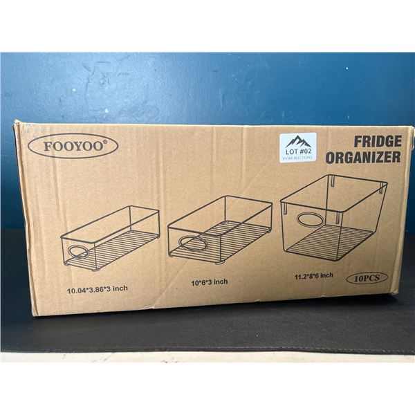 Lot of Plastic Fridge Storage Organizers/Containers - 10PC Set