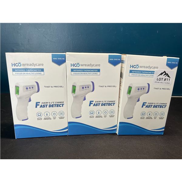 Lot of 3 Non-Contact Infrared Forehead Thermometers
