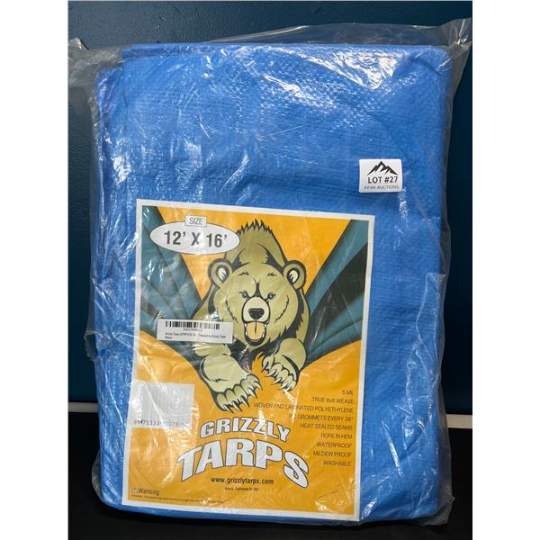 Lot of 1 Grizzly Tarp - 12ft x 16ft