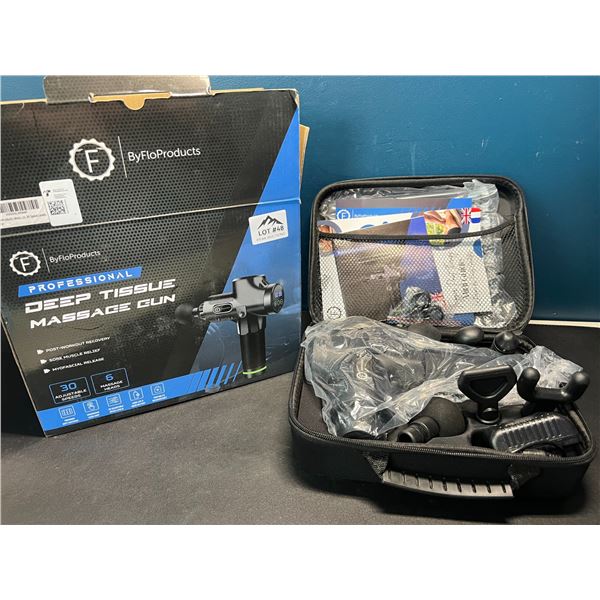 Lot of 1 ByFloProducts Professional Deep Tissue Portable Massage Gun