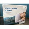 Image 1 : Lot of 1 Heated Throw Blanket - 50 x 60 inch - Dark Blue