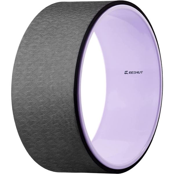 Lot of 1 Reehut Yoga Foam Roller/Wheel for Back Pain - Purple - 12.6" x 5" Strong Premium Back Rolle