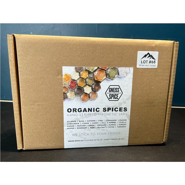 Lot of 1 Organic Spice Jar Set - Includes 24 Jars of Spices