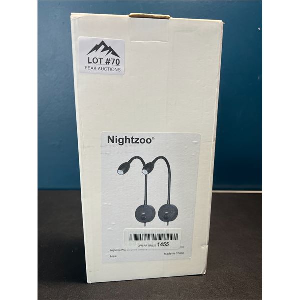 Lot of Nightzoo 2pack Wall Mounted Reading Lamps/Lights