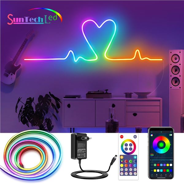 Lot of 2 RGB-IC LED Neon Rope Light Kits