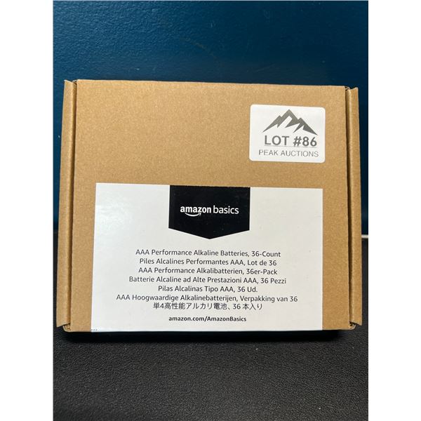 Lot of 1 Box of AmazonBasics AAA Alkaline Batteries - 36-Count