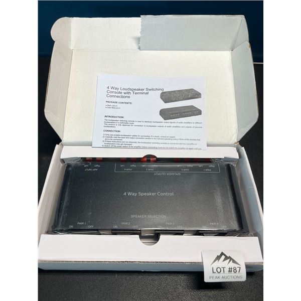 Lot of 1 4-Way Loudspeaker Switching Console