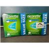 Image 1 : Lot of 2 Boxes of Nicorette Gum; Quit Smoking Aid - Value Size Boxes; 210 PCS per box! Extreme Mint