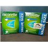 Image 1 : Lot of 2 Boxes of Nicorette Gum; Quit Smoking Aid - Value Size Boxes; 210 PCS per box! Extreme Mint
