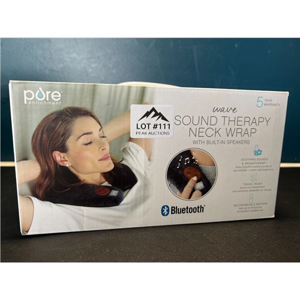 Lot of 1 Pure Wave Sound Therapy Neck Wrap w/ Built-In Speakers