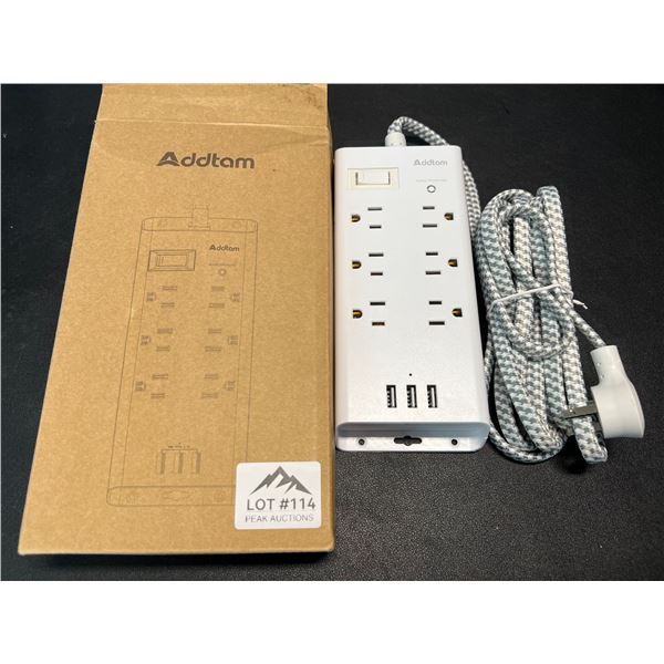 Lot of 1 Multi-Outlet Power Bar/Surge Protector w/ USB Charging Ports