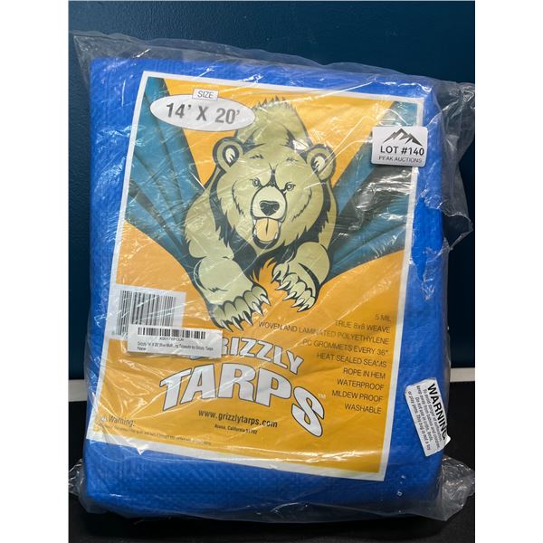 Lot of 1 Grizzly Tarp - 14ft x 20ft