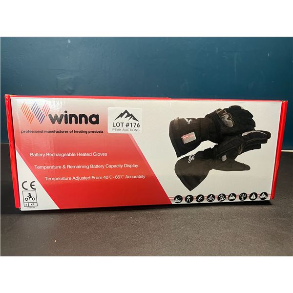 Lot of 1 Pair of Rechargeable Motorcycle/Sports/Winter Heated Gloves for Men - Size Large