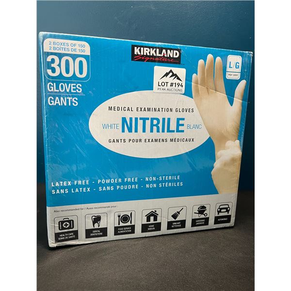 Lot of 1 Box of Kirkland Nitrile Gloves - 300 PCS - Latex Free