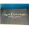 Image 1 : Lot of 2 Large Welcome Mats - 28 x 17 inches