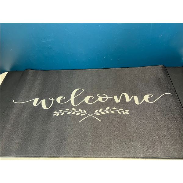 Lot of 2 Large Welcome Mats - 28 x 17 inches