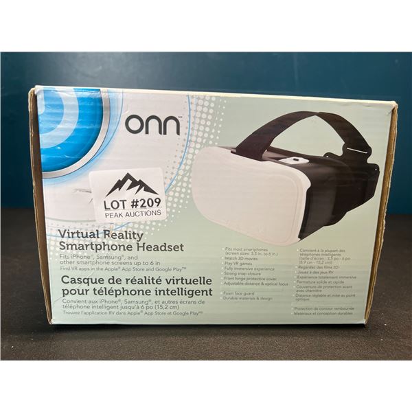 Lot of 1 ONN Virtual Reality Smartphone Headset