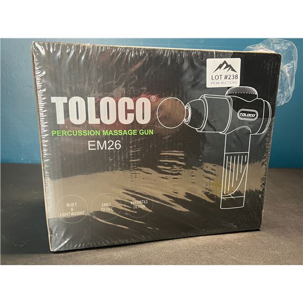 Lot of 1 Toloco Percussion Deep-Tissue Massage Gun - Brand New Sealed!