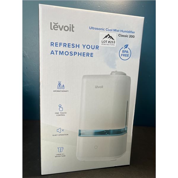 Lot of 1 Levolt Ultrasonic Cool Mist Humidifier - Large 4L Tank