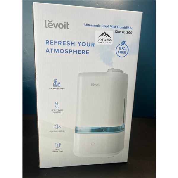 Lot of 1 Levolt Ultrasonic Cool Mist Humidifier - Large 4L Tank
