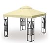 Image 1 : Lot of 1 Gazebo Canopy Top Replacement Cover - 10x10 - Beige