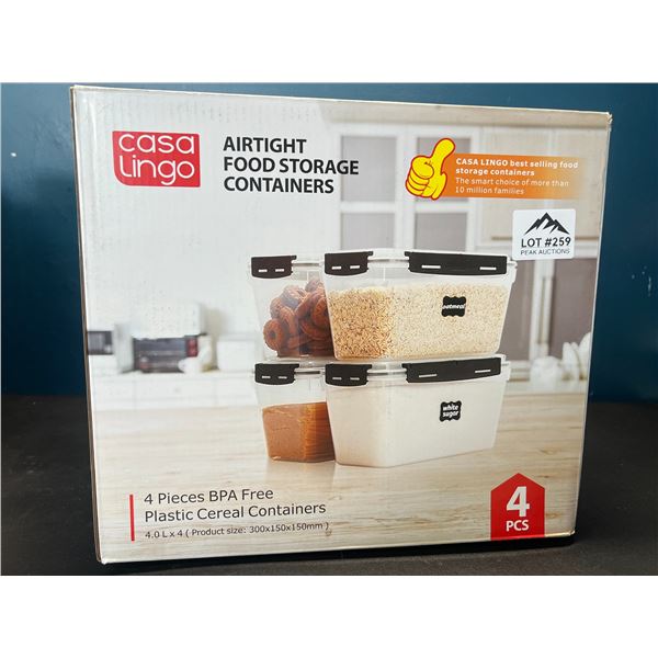 Lot of Casa Lingo Airtight Food Storage Containers - 4 PCS