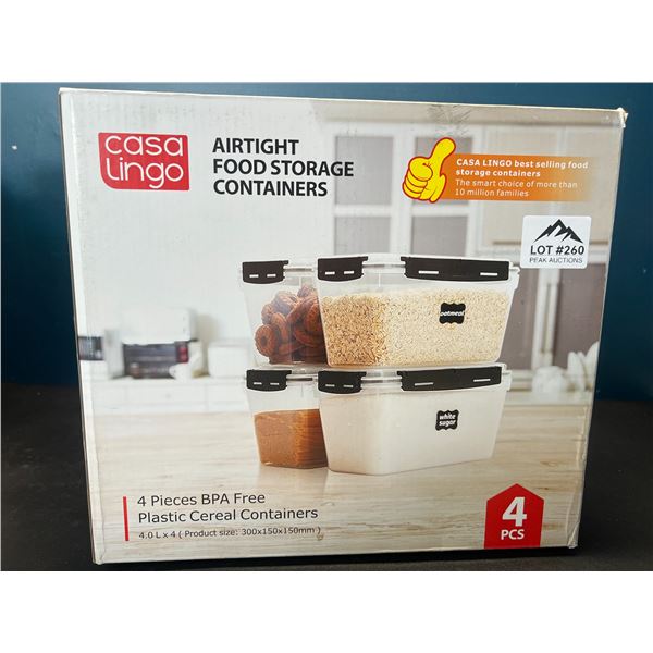 Lot of Casa Lingo Airtight Food Storage Containers - 4 PCS