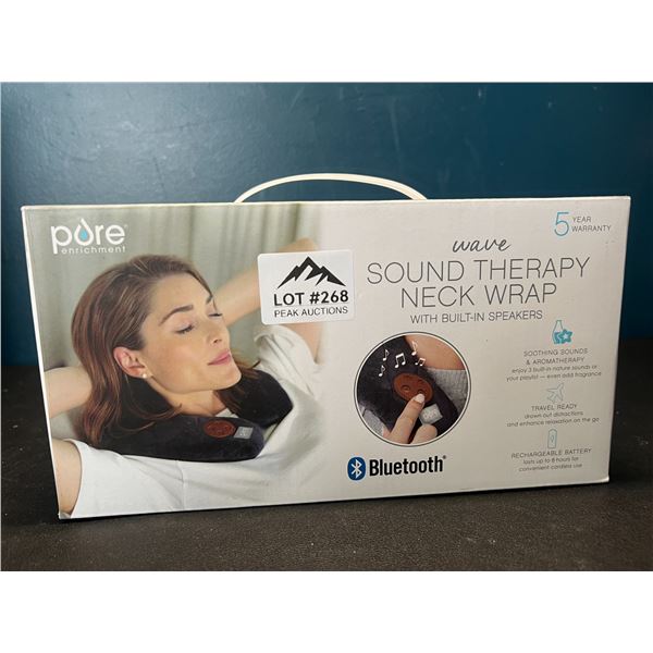 Lot of 1 Pure Wave Sound Therapy Neck Wrap w/ Built-In Speakers