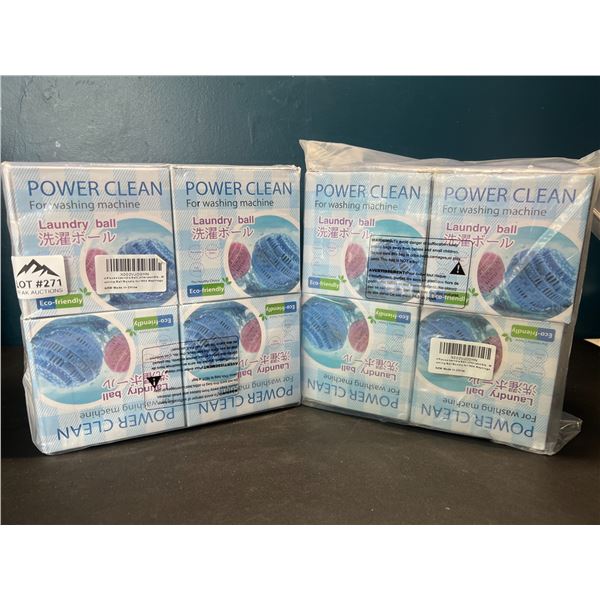 Lot of 2 Multi-Packs of Laundry Balls for Washing Machines - 4pcs per set/8 Total