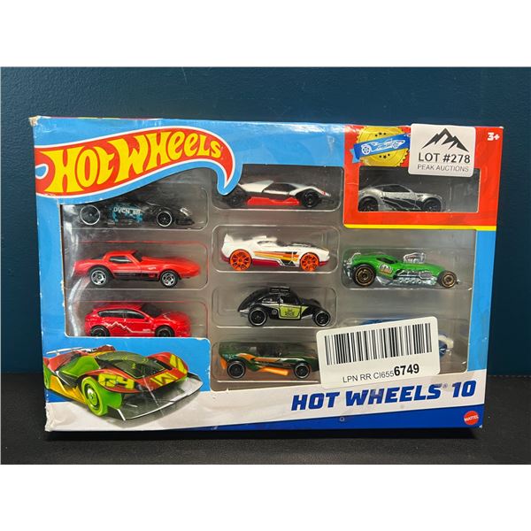 Lot of 1 Hot Wheels 10 Pack Toy Car Set